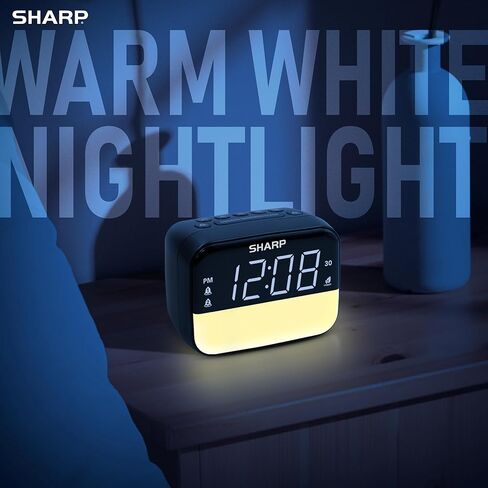 Sharp Multi-Color Bluetooth Alarm Clock with Sleep Sounds, RGB Night Light, Dual Alarms, LED Display with Dimmer, Snooze & Sleep Timer, Bedside Clock with Speaker in Saudi Arabia