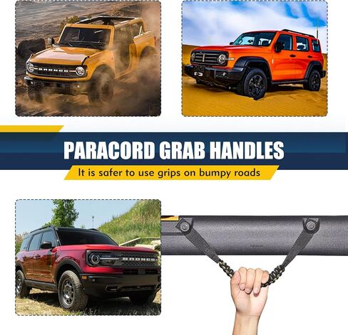 4 قطع من مقابض القضبان الدوارة، ملحقات Ford Bronco الداخلية، متوافقة مع Ford Bronco 2021 2022 2023 2024 2/4 باب (غير متوافقة مع Bronco Sport) in Saudi Arabia