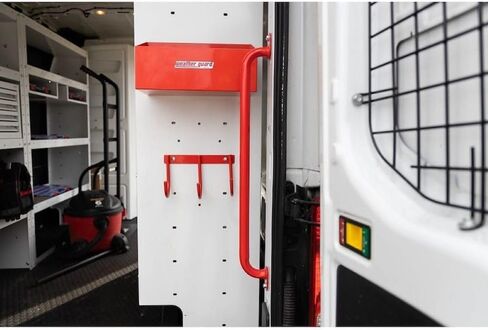 WEATHER GUARD 9895-7-01 LARGE VAN GRAB HANDLE, Powder Coated; Red; Steel; 26.2 Inch; Rear Door D-Pillar/ Shelf End Panel; Single; With Mounting Hardware in Saudi Arabia
