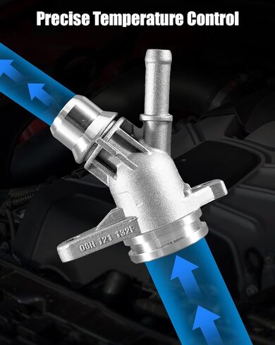 Engine Coolant Hose Flange Fit for Audi A4 B8 A5 A6 C7 Q5 Volkswagen Amarok Transporter 2007-2019 Replace 06H121132E 06H121132H, Aluminum Engine Coolant Part in Saudi Arabia