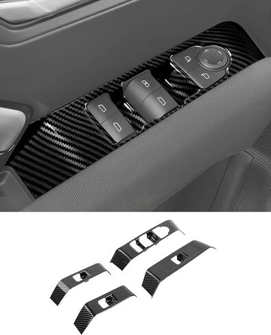 Carbon Fiber Window Lift Trim Switch Panel Cover Trim for Chevrolet Colorado/GMC Canyon 2023+ Interior Accessories in Saudi Arabia