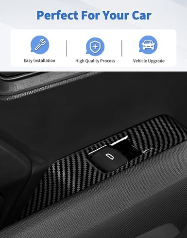 Carbon Fiber Window Lift Trim Switch Panel Cover Trim for Chevrolet Colorado/GMC Canyon 2023+ Interior Accessories in Saudi Arabia