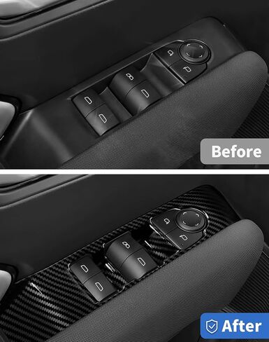 Carbon Fiber Window Lift Trim Switch Panel Cover Trim for Chevrolet Colorado/GMC Canyon 2023+ Interior Accessories in Saudi Arabia