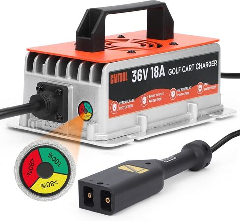 Golf Cart Charger 36 Volt EZGO 20 AMP 36 Volt Golf Cart Battery Charger EZGO TXT 1250W 36V Golf Cart Charger EZ GO D Style Plug Smart IP67 Waterproof Trickle Charger 20A 36V Lead Acid Battery Charger in Saudi Arabia
