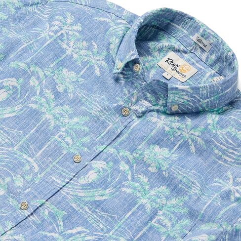Reyn Spooner Men's Surfing Hawaiian Aloha Shirt - Tailored Fit Button Front in Saudi Arabia
