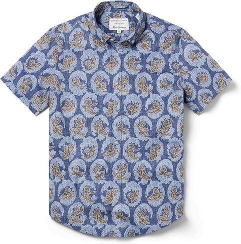 Reyn Spooner Men's Surfing Hawaiian Aloha Shirt - Tailored Fit Button Front in Saudi Arabia
