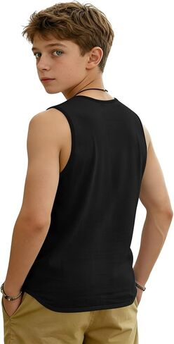Girls Boys Athletic Tank Top Novelty Funny Print Tee Comical Face Graphic Eye-Catching Cartoon Expression Sleeveless T in Saudi Arabia