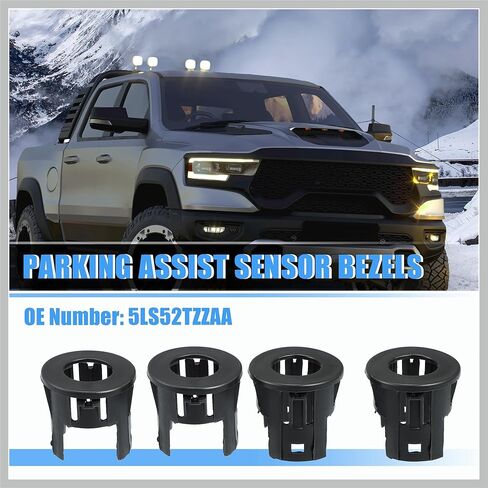 4PCS Parking Assist Sensor Bezels for Front Rear Bumper for Dodge for Ram Backup Parking Aid Sensor Retainer Bracket for Ram 1500 Classic Replace 5LS52TZZAA Replacement Car Parts in Saudi Arabia