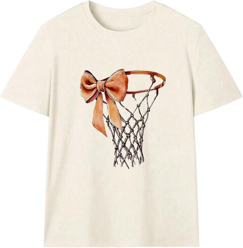 OYOANGLE Girl's Bow Graphic Short Sleeve Tshirts Cute Summer Casual Loose Tee Shirts in Saudi Arabia