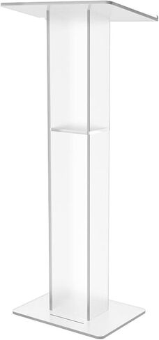 FixtureDisplays® 18 بوصة عرض × 12 بوصة عمق × 42.5 بوصة ارتفاع منصة أكريليك شبكي منبر الكنيسة منبر المدرسة منبر الحدث مكتب استقبال المضيفة 15198 in Saudi Arabia