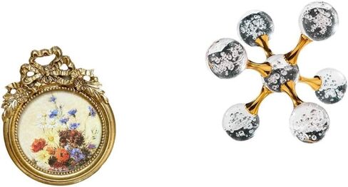 Baoblaze Antique Bubble Photo Frame Sphere Figurine Vintage Picture Frame Round Ornate European Desktop Wall Display Modern Statue Decorative Sculpture Desk of in Saudi Arabia