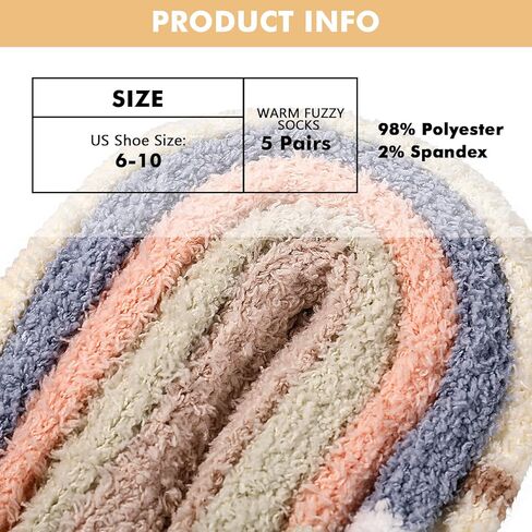 Tavaleu Womens Fuzzy Socks Fluffy Socks Women Winter Womens Cozy Warm Soft Slipper Sock Sleeping Sock for Women in Kuwait