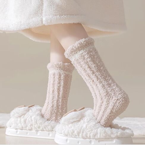 Tavaleu Womens Fuzzy Socks Fluffy Socks Women Winter Womens Cozy Warm Soft Slipper Sock Sleeping Sock for Women in Kuwait