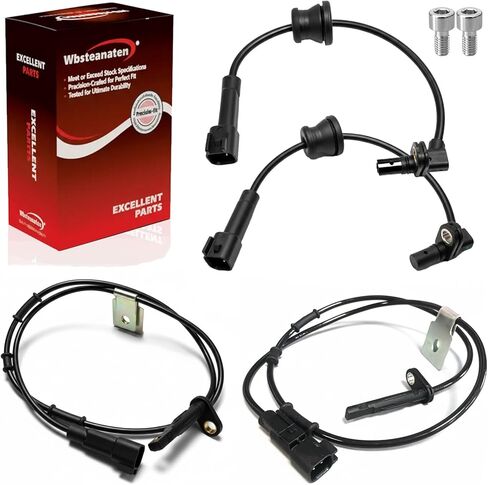 ABS Wheel Speed Sensor 4Pcs: Front Rear Left & Right Compatible with Chevrolet 2010-2017 Equinox L4 2.4L V6 3.0L/3.6L, GMC 2010-2017 Terrain L4 2.4L V6 3.0L/3.6L in Kuwait