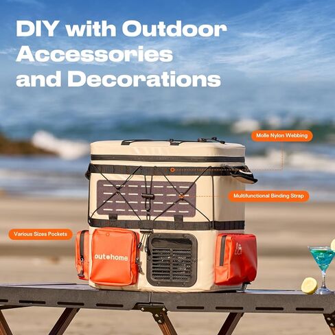 Portable Backpack Car Refrigerator, DC 12V Electric Fridge and Freezer,Electric Cooler,AC 110V 19QT/18L Compressor Cooler, Quick Freeze -4~68℉ for Truck,Van,RV,Camping and Outdoor Travel Use in Kuwait