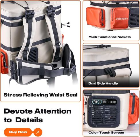 Portable Backpack Car Refrigerator, DC 12V Electric Fridge and Freezer,Electric Cooler,AC 110V 19QT/18L Compressor Cooler, Quick Freeze -4~68℉ for Truck,Van,RV,Camping and Outdoor Travel Use in Kuwait