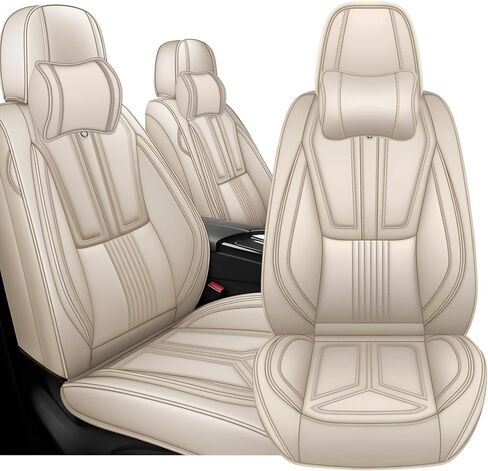 Arazi Car Seat Covers Full Set for Lexus GX 470 2003-2009, Nappa Leather Seat Cover Full Coverage Waterproof Seat Protector (Black&Red,5 Seats Luxury) in Saudi Arabia