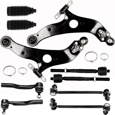 10PCS ASTOU Front Suspension Kit fit for 2004 2005 2006 2007 2008 2009 2010 for Toyota Sienna Lower Control Arm And Ball Joints Sway Bar Links Inner Outer Tie Rod Ends w/Steering Boots in Saudi Arabia