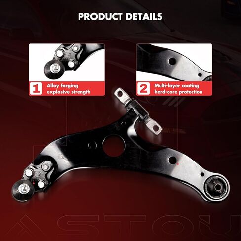 10PCS ASTOU Front Suspension Kit fit for 2004 2005 2006 2007 2008 2009 2010 for Toyota Sienna Lower Control Arm And Ball Joints Sway Bar Links Inner Outer Tie Rod Ends w/Steering Boots in Saudi Arabia
