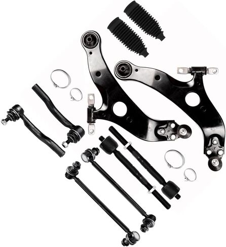 10PCS ASTOU Front Suspension Kit fit for 2004 2005 2006 2007 2008 2009 2010 for Toyota Sienna Lower Control Arm And Ball Joints Sway Bar Links Inner Outer Tie Rod Ends w/Steering Boots in Saudi Arabia