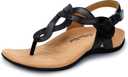 Women’s Orthopedic Arch Support Comfortable Walking Sandals, Orthotic Thong T-Strap Supportive Casual Flat Summer Sandals for Women in Saudi Arabia