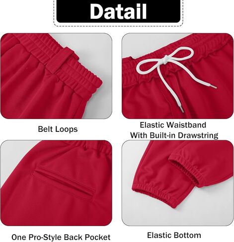 2T-17Y Boys Baseball Pants Girls Softball Pants Toddler Youth Tee Ball Practice Pants Whith Elastic Waist in Saudi Arabia