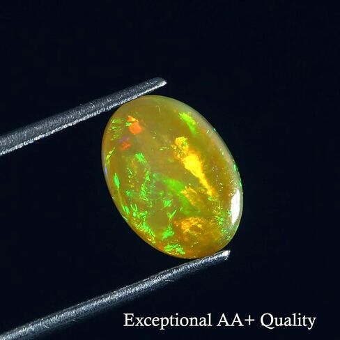 AA+ Ethiopian Opal Cabochon 10mm x 6mm – Natural Loose Gemstone, Premium Quality, Unique Jewelry Supply for Rings, Pendants, and Earrings in Saudi Arabia