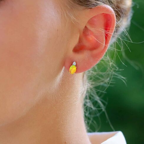 AA+ Ethiopian Opal Cabochon 10mm x 6mm – Natural Loose Gemstone, Premium Quality, Unique Jewelry Supply for Rings, Pendants, and Earrings in Saudi Arabia