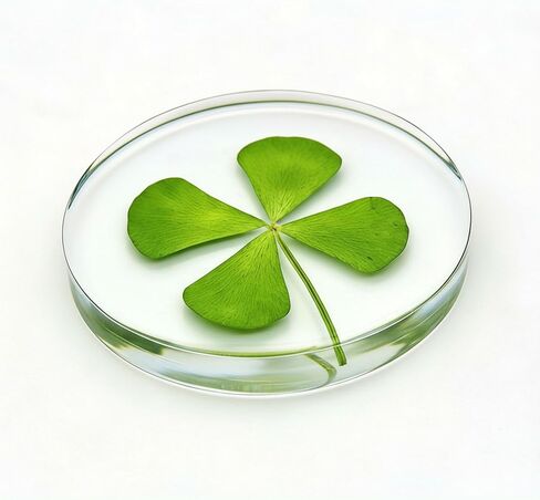 St. Patrick's Day Real Four Leaf Clover, Good Luck Charm Pocket Token, Irish Gifts for Friends, Family, 1.96" (Large Size - Real Four Leaf Clover Pocket Token) in Saudi Arabia