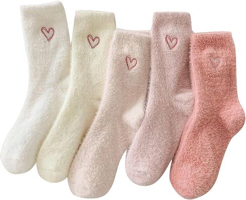 YYaaloa Womens Fuzzy Socks Cozy Fluffy Winter Warm Plush Soft Home Sleeping Socks House Socks for Women Men Christmas Gifts in Saudi Arabia
