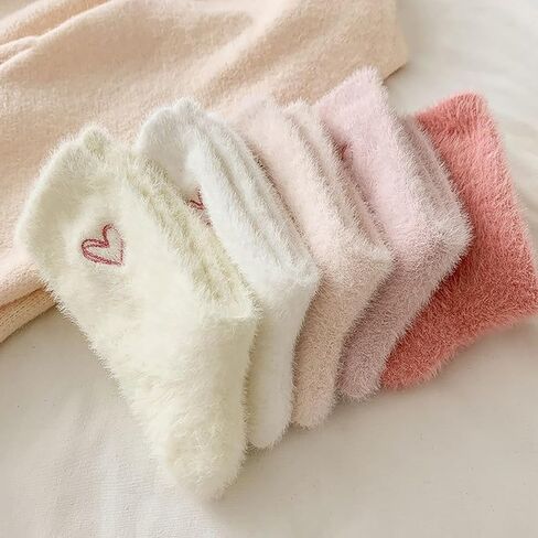 YYaaloa Womens Fuzzy Socks Cozy Fluffy Winter Warm Plush Soft Home Sleeping Socks House Socks for Women Men Christmas Gifts in Saudi Arabia