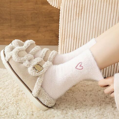 YYaaloa Womens Fuzzy Socks Cozy Fluffy Winter Warm Plush Soft Home Sleeping Socks House Socks for Women Men Christmas Gifts in Saudi Arabia