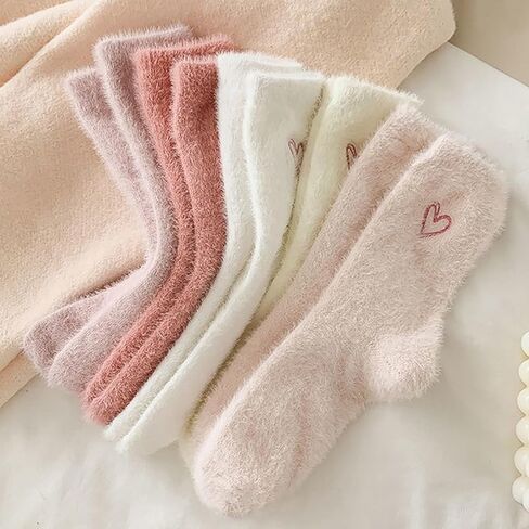 YYaaloa Womens Fuzzy Socks Cozy Fluffy Winter Warm Plush Soft Home Sleeping Socks House Socks for Women Men Christmas Gifts in Saudi Arabia