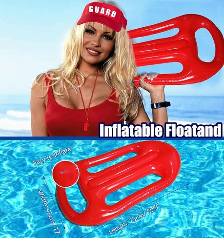 7 Pcs Guard Costume Set for Women Men Fanny Pack Sunglasses Whistle Lifeguard Accessories for Cosplay Party Dress Up in Kuwait