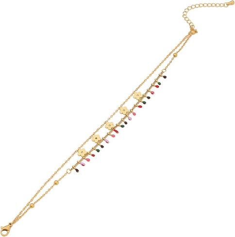 14K Gold Plated Ankle Bracelets 925 Sterling Silver Anklets Ankle Bracelets for Women Anklets Set Waterproof Layered Anklet Chain Beach Anklet Beach Summer Jewelry For Women boho anklets in Kuwait