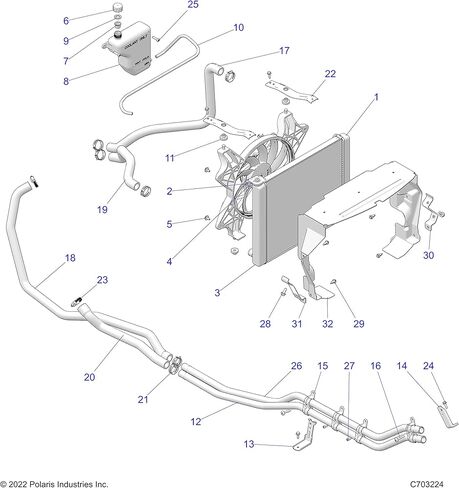 Polaris RZR Engine Inlet Hose, Rear, Genuine OEM Part 5414976, Qty 1 in Saudi Arabia