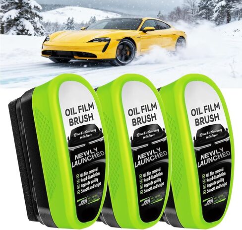 3 عبوات من منظف الزجاج الأمامي ذو الرؤية الواضحة للسيارات، فرشاة تنظيف فيلم الزيت لنوافذ السيارة، منظف الزجاج ذو الرؤية الواضحة أداة تنظيف الزجاج الأمامي للسيارة لتحسين وضوح الزجاج الأمامي ورؤيته in Kuwait