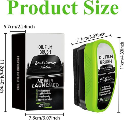 3 عبوات من منظف الزجاج الأمامي ذو الرؤية الواضحة للسيارات، فرشاة تنظيف فيلم الزيت لنوافذ السيارة، منظف الزجاج ذو الرؤية الواضحة أداة تنظيف الزجاج الأمامي للسيارة لتحسين وضوح الزجاج الأمامي ورؤيته in Kuwait