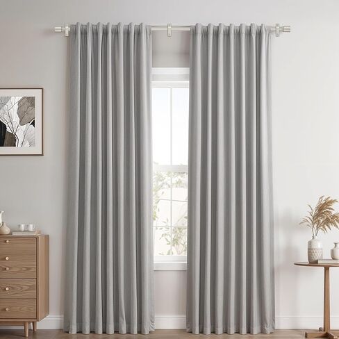 Nickel Aluminium Curtain Rods for Windows,1 Inch Adjustable Curtain Rod 48 to 84 Inch,Heavy Duty Drapery Rods with Thicken Bracket,Modern Single Rod with Aluminium Finials in Saudi Arabia