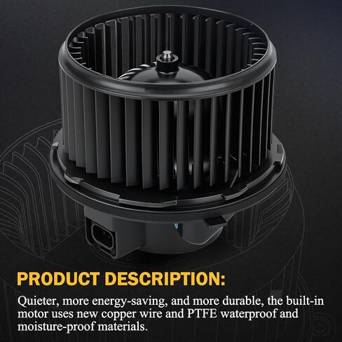 HVAC Heater Blower Motor with Fan Cage for Chevy Silverado 1500, Avalanche, Tahoe, Suburban/GMC Sierra 2500, Yukon XL 1500/Cadillac Escalade 35143, 1581647, 15-81647, 89019321 in Saudi Arabia