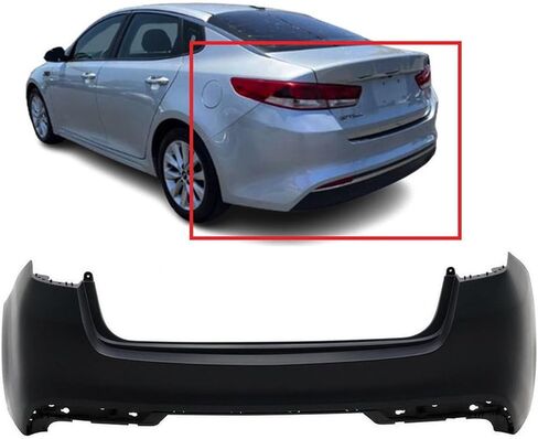 FitParts Compatible With Rear Bumper Cover 2016 2017 2018 Kia Optima USA Built EX LX SX SXL S Sedan. New, Primed. W/o Parking Aid Sensor Holes. 86611D5000 KI1100204 in Saudi Arabia