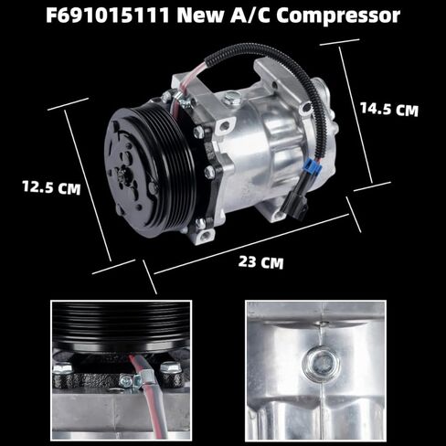 F691015111 استبدال ضاغط مكيف الهواء الجديد لـ Peterbilt 2011-2013 389 579 587 Kenworth 2019-2024 T680 Kenworth 2011-2012 T700 T800 استبدال #F69-1015-111 F69-1028-111 Vahaha in Saudi Arabia