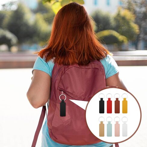 48 Pcs Leather Keychains Bulk Blanks, PU Leather Laser Engraving Keychain Set for Men Women, 9.8 x 2.4cm (3.86 x 0.94 inches) in 8 Colors - Ideal Christmas Birthday Gift in Saudi Arabia
