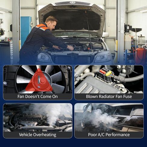 مجموعة مروحة تبريد رادياتير المحرك متوافقة مع Camaro 2010-2011 V6 3.6L استبدل 92218319 92218321 621-436 وحدة التحكم في المروحة الكهربائية المزدوجة مع محرك الكفن in Kuwait