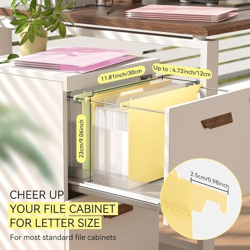 ThinkTex Extra Capacity Plastic Hanging File Folders, 4.72 Inch 8 Pack Reinforced Expanding Hang Folders Letter Size，Accordion Pocket with Movable Dividers,Heavy Duty for Filing Cabinet, Home Office in Saudi Arabia