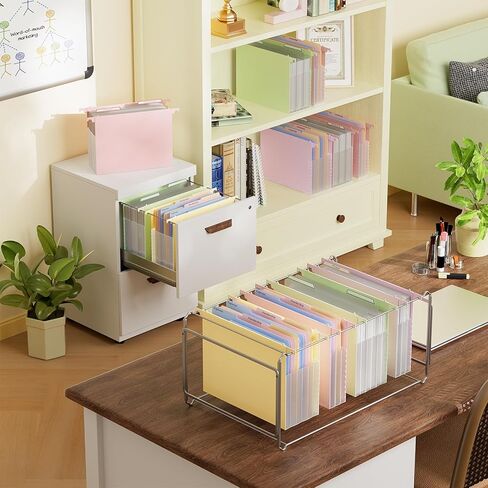 ThinkTex Extra Capacity Plastic Hanging File Folders, 4.72 Inch 8 Pack Reinforced Expanding Hang Folders Letter Size，Accordion Pocket with Movable Dividers,Heavy Duty for Filing Cabinet, Home Office in Saudi Arabia