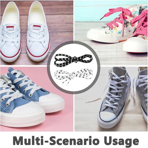 زوجان من أربطة الأحذية المسطحة على شكل جمجمة للأحذية الرياضية، أربطة قطنية مطبوعة باللونين الأبيض والأسود مقاس 120 سم، أربطة أحذية قماشية قوطية للرجال، إكسسوارات أحذية رياضية كاجوال in Kuwait