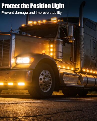 3/4" Round Stainless Steel Trim Ring Chrome Bezel Compatible with 3/4" Accent Marker Lights and All 3/4 Inch Round Marker Clearance Lights, 100PCS in Kuwait