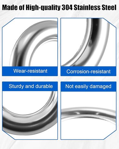 3/4" Round Stainless Steel Trim Ring Chrome Bezel Compatible with 3/4" Accent Marker Lights and All 3/4 Inch Round Marker Clearance Lights, 100PCS in Kuwait