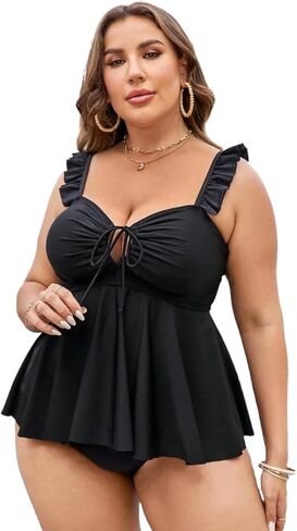 ملابس سباحة من قطعتين للنساء مقاس كبير، بدلة استحمام مثيرة، مجموعات تانكيني رافعة للأعلى، ملابس بحر in Kuwait